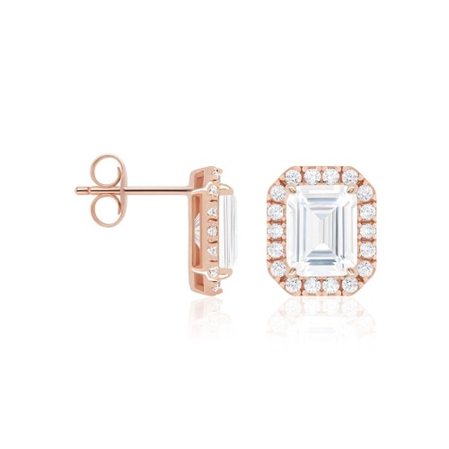 Luxe Radiance stud earrings rosé