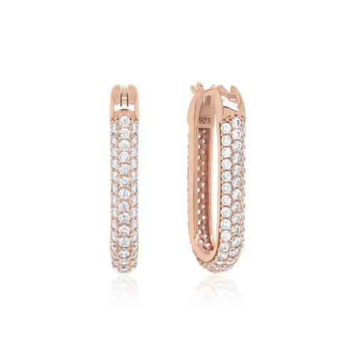 Full Spark Link earrings Rosé gold-plated