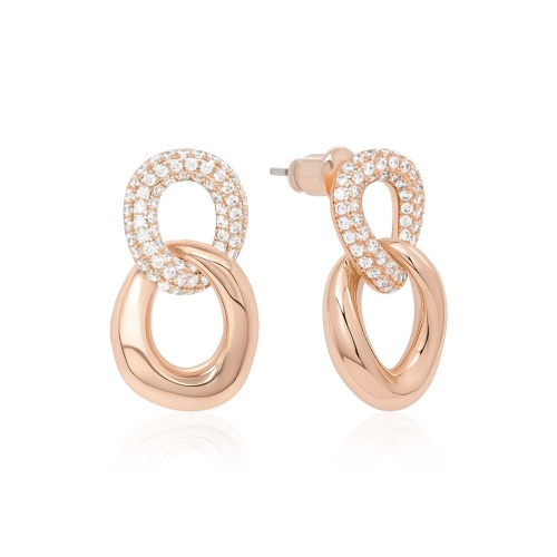 Bold Knot stud earrings Rosé Gold Plated