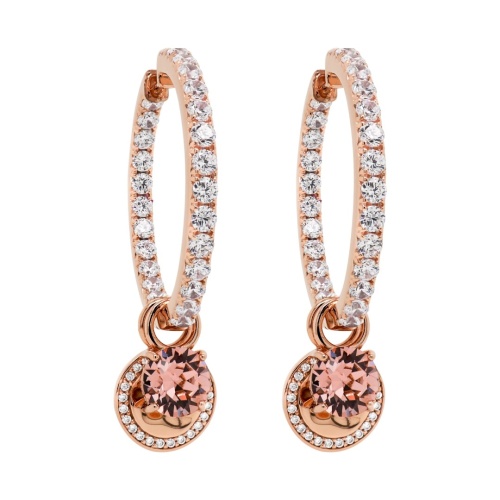 Mini Charms Earring Set Rose gold-plated