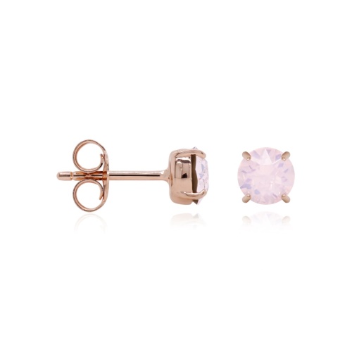 Silver stud earrings Rose gold-plated 