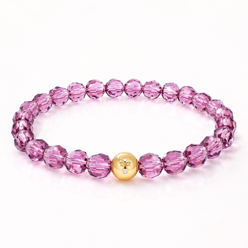Marmara Icon Bead Bracelet Yellow gold-plated Amethyst