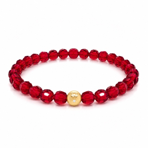 Marmara Icon Bead Bracelet Yellow gold-plated Scarlet