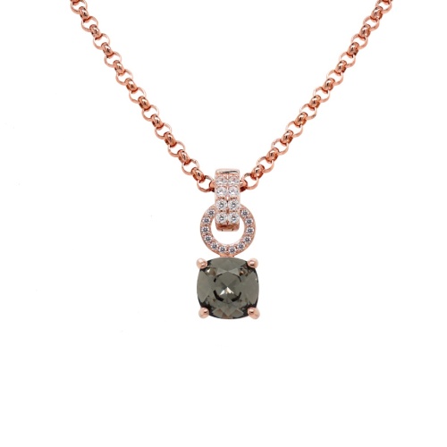Fancy Stone Necklace Set Gold-plated 8mm
