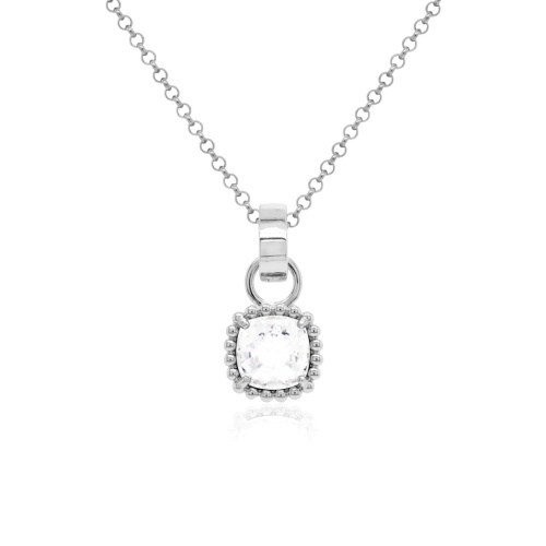 Charm Necklace Set Silver 8mm