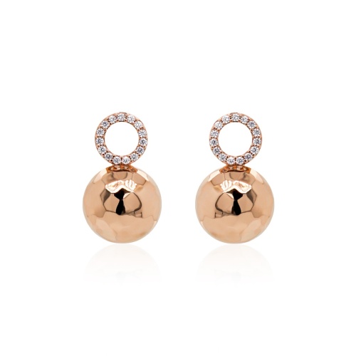 Earring charms Crystal Ball goldplated
