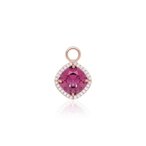 Fancy Stone Necklace Charm Rose gold-plated Amethyst Ignite