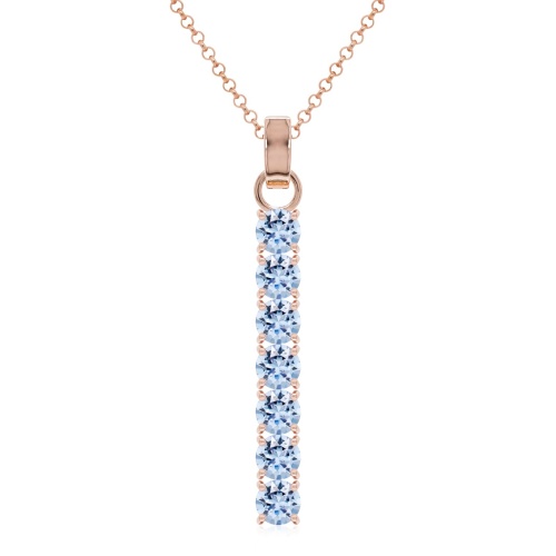 Tennis Charm Necklace Set Rose gold-plated