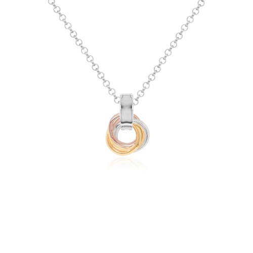 Trinity Trio Necklace set Rhodium plated