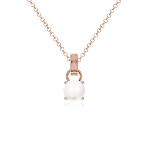 Freshwater Pearl Necklace set Rose gold-plated