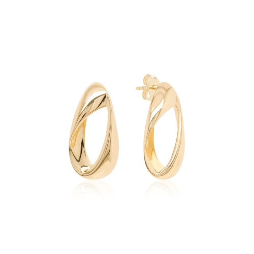 Liquid Gold Earrings Yellow gold plated 