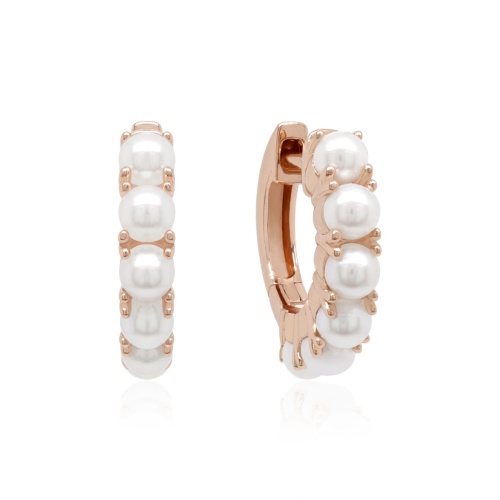 Freshwater Pearl Base Earrings Rose gold-plated