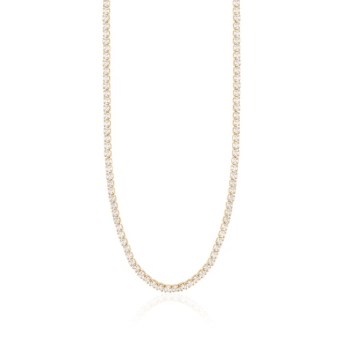 Petite Tennis Necklace Yellow gold-plated
