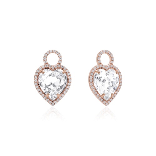 BIG HEART EARRING CHARMS GOLD-PLATED 10MM