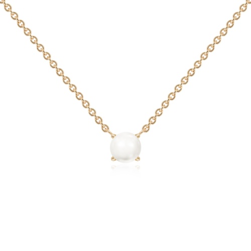Freshwater Pearl necklace Yellow gold plated 6mm
