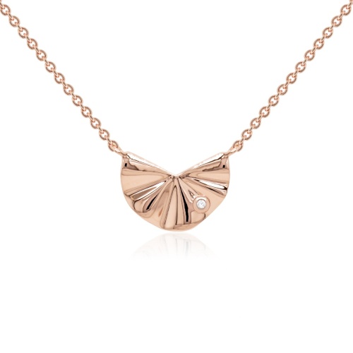 Gilded Wave Necklace Rose gold-plated