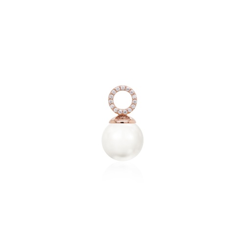 Sparkling White Pearl Charm 10mm