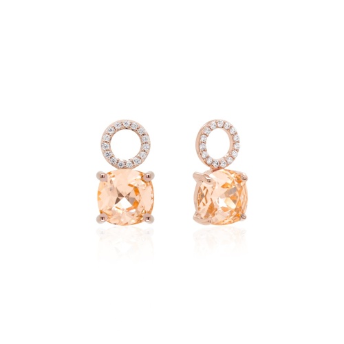 Fancy Stone Charms Rose gold-plated Lt Peach