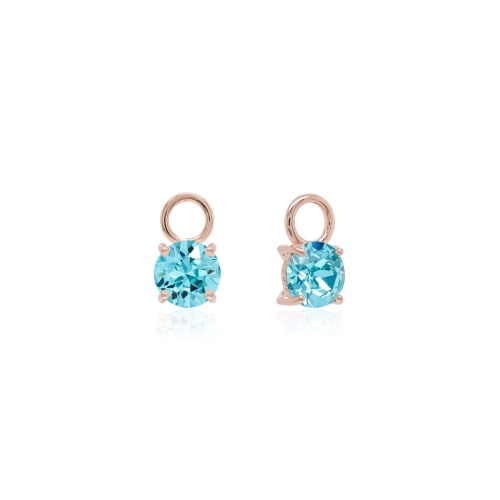 Mini Charms Rose Gold-plated Lt Turquise