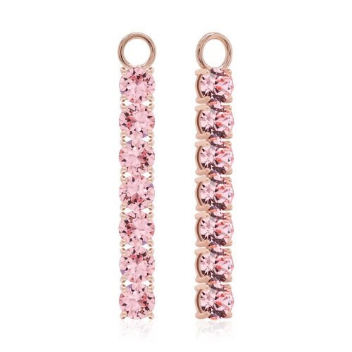 Tennis Charms Rose Gold-plated Lt Rose Ignite