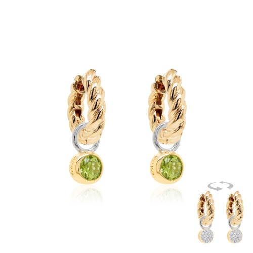 Tiny Paradise Green Earring Set Yellow Gold-plated