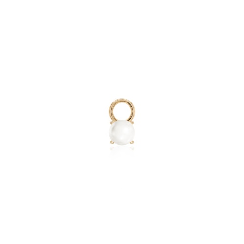 Classic Freshwater Pearl charm 6mm Yellow gold plated