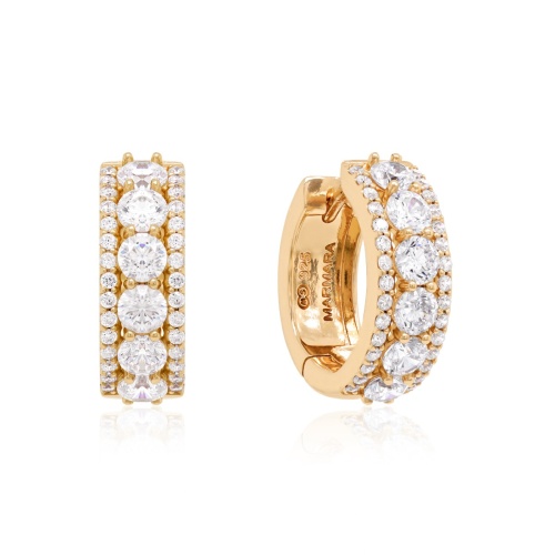 Majestic Earrings Yellow gold-plated