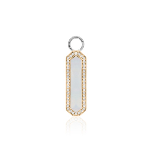 Link Mother Of Pearl Single Charm Yellow gold plated