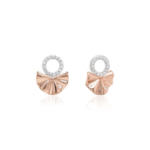 Gilded Wave Earring Charms Rose gold-plated