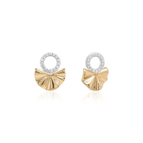 Gilded Wave Earring Charms Yellow gold-plated