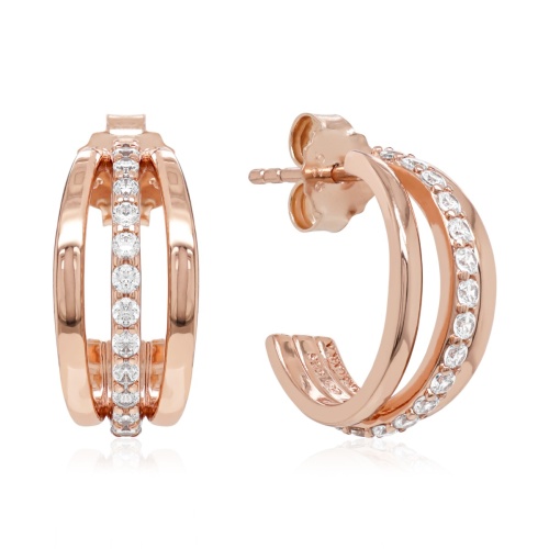 Classical Curve earrings Stud Earrings Rose gold plated