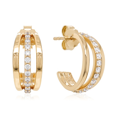 Classical Curve earrings Stud Earrings Yellow gold plated
