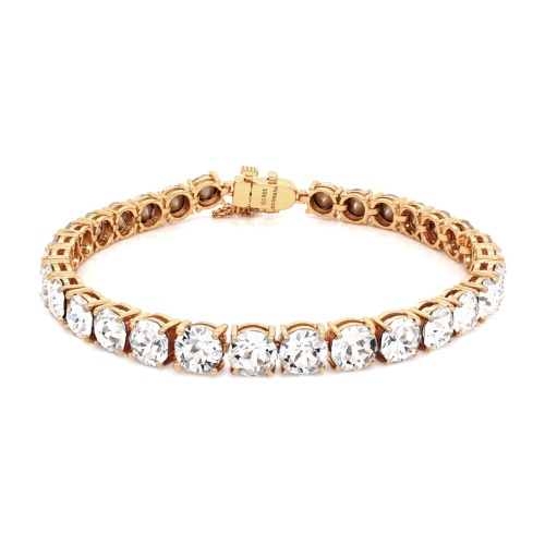 Tennis Bracelet Yellow gold-plated Crystal 5MM