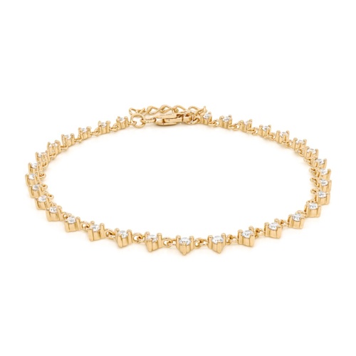  Riviére bracelet Yellow gold-plated