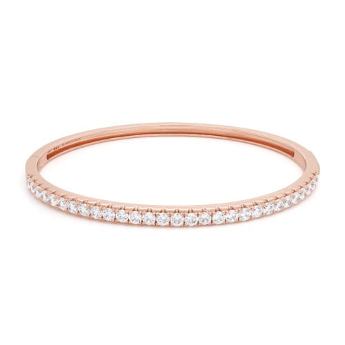 Bold Tennis Bangle Rose Gold-plated 2.5mm