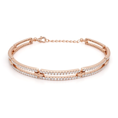 Chain Link Bracelet Rose gold-plated