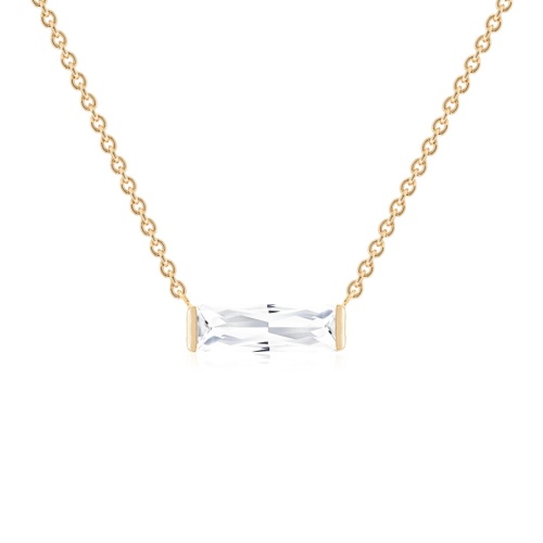 Princess Baguette Necklace Yellow gold-plated Crystal