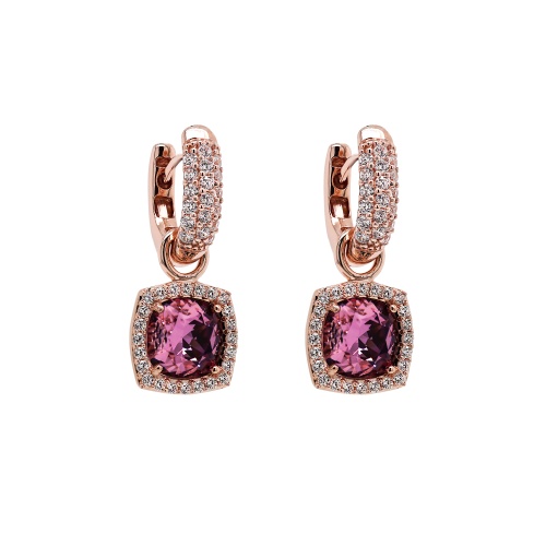 Fancy Stone charm earrings