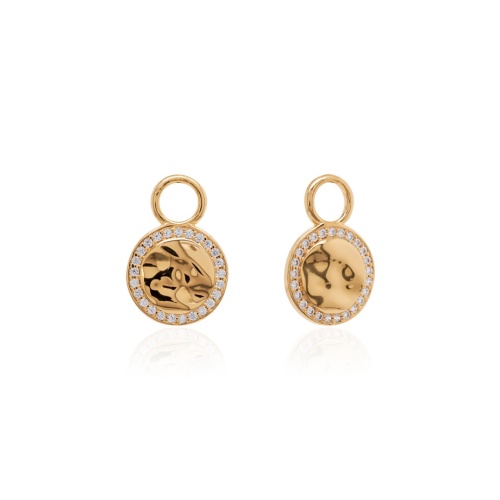 Fancy Coin Charms Yellow gold-plated
