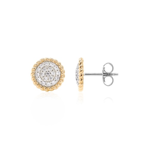 Pure Shine gold-plated stud earrings Yellow gold-plated
