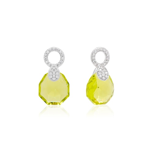 Pear Drop Earring charms Citrus Green