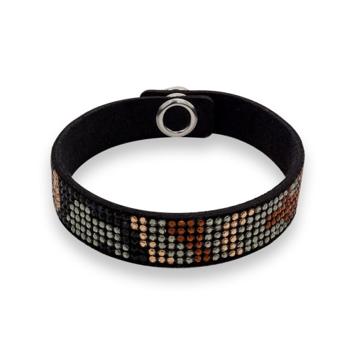 Leopard pattern Alcantara bracelet