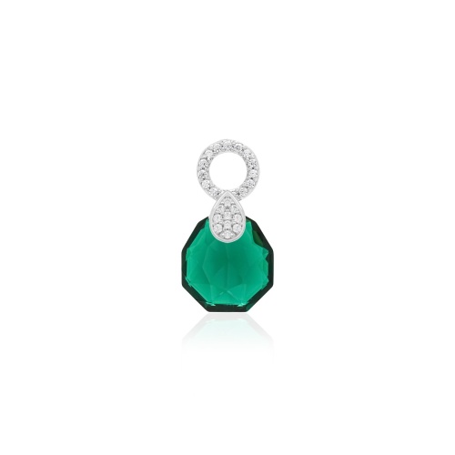 Pear Drop Necklace chram Emerald