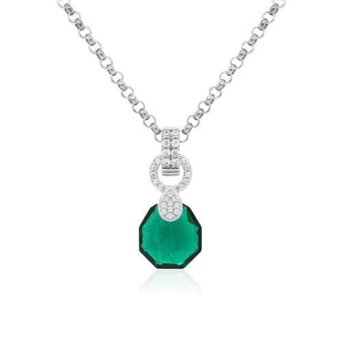 Pear Drop Necklace set Emerald