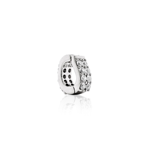 Sparkling Charm Connector Rhodium plated