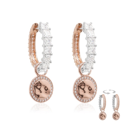 Fancy Coin charm Two-sided earrings 