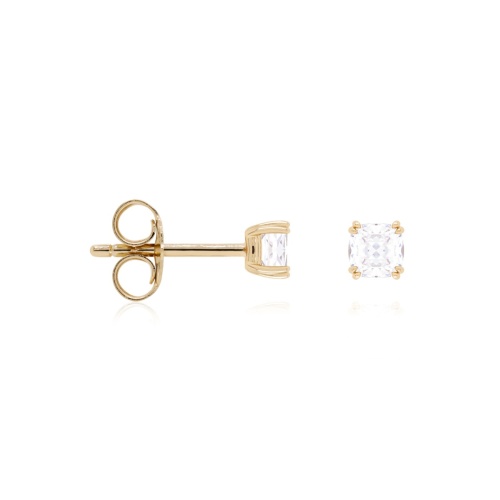 Small Crown Stud Earrings Yellow gold-plated