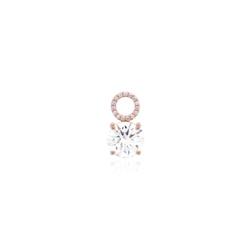Single Charm Rose gold-plated Crystal