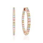 Rainbow Infinity Hoops Rose gold-plated
