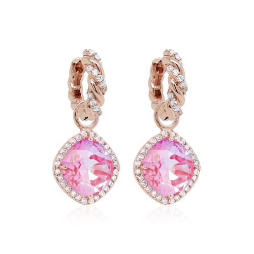 Fancy Knoty Earring set Rose gold-plated Lotus Pink Delite